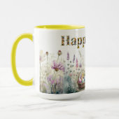 Happy Easter Decoratieve tekst Baby Chics Mok (Links)
