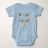 Happy Easter Decoratieve tekst Baby Chics Romper (Achterkant)