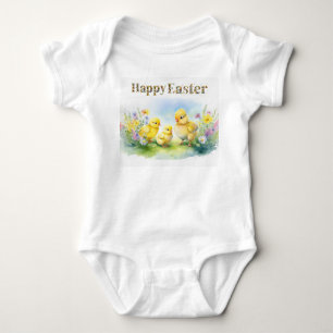 Happy Easter Decoratieve tekst Baby Chics Romper