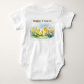 Happy Easter Decoratieve tekst Baby Chics Romper (Achterkant)