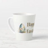Happy Easter Decoratieve tekst Easter Egg Latte Mok (Linkerhoek)
