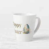 Happy Easter Decoratieve tekst Easter Egg Latte Mok (Rechterhoek)