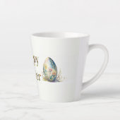 Happy Easter Decoratieve tekst Easter Egg Latte Mok (Rechts)
