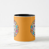 Happy Easter – Decorative Floral Wreath caneca Mok (Midden)