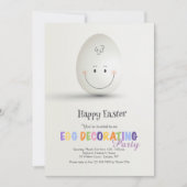 Happy Easter Decorting Party Invitation Kaart (Voorkant)