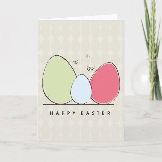 Happy Easter Design met kleurrijke eieren Feestdagen Kaart (Voorkant)