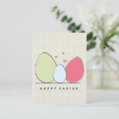 Happy Easter Design met kleurrijke eieren Feestdagenkaart (Staand voorkant)