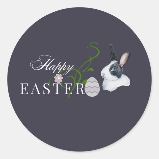 Happy Easter Design Ronde Sticker (Voorkant)