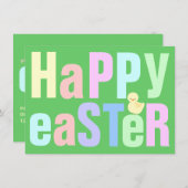 Happy Easter Dinner Uitnodiging (Voorkant / Achterkant)