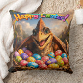 Happy Easter dinosaur Agnes throw pillow Kussen (Deken)