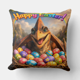 Happy Easter dinosaur Agnes throw pillow Kussen