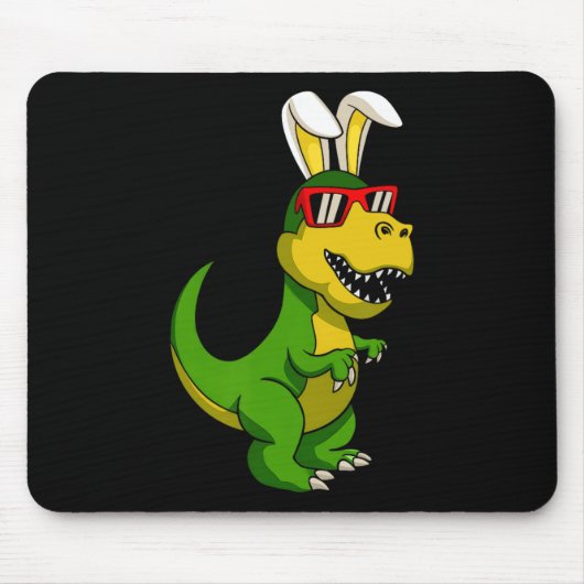 Happy Easter Dinosaur Bunny Ears Easter Boys Kinde Muismat (Voorkant)