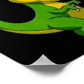 Happy Easter Dinosaur Bunny Ears Easter Boys Kinde Poster (Hoek)