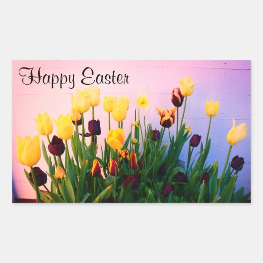 Happy Easter diverse Tulips #1-2 Stickers (Voorkant)