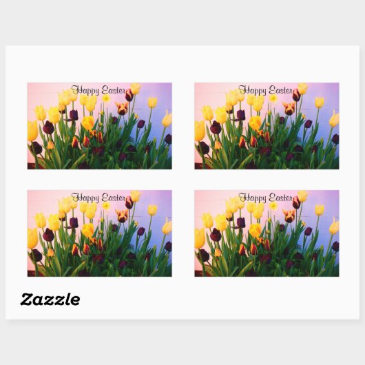 Happy Easter diverse Tulips #1 Stickers (Vel)