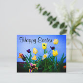 Happy Easter diverse Tulips #2 Briefkaart (Staand voorkant)
