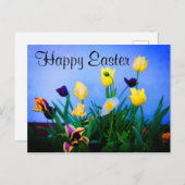 Happy Easter diverse Tulips #2 Briefkaart (Voorkant / Achterkant)