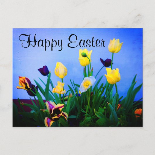 Happy Easter diverse Tulips #2 Briefkaart (Voorkant)