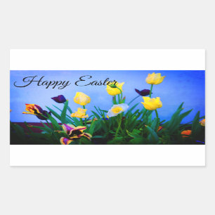 Happy Easter diverse Tulips #2 Stickers