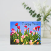 Happy Easter diverse Tulips #3 Briefkaart (Staand voorkant)