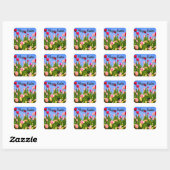 Happy Easter diverse Tulips #3 Sticker (Vel)
