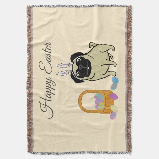 Happy Easter, dog Deken (Voorkant Verticaal)