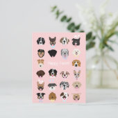 Happy Easter Dog Face Pattern Briefkaart (Staand voorkant)