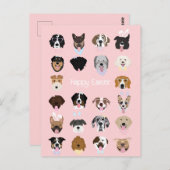 Happy Easter Dog Face Pattern Briefkaart (Voorkant / Achterkant)
