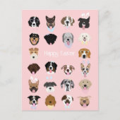 Happy Easter Dog Face Pattern Briefkaart (Voorkant)