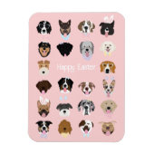Happy Easter Dog Face Pattern Magneet (Verticaal)