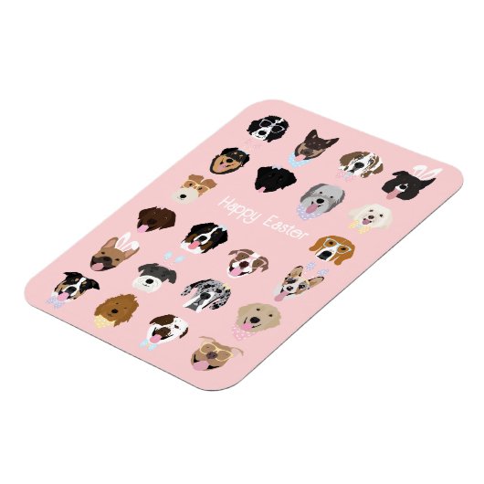 Happy Easter Dog Face Pattern Magneet (Linkerzijde)