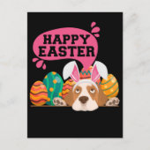 Happy Easter Dog Funny Dogs Bunny Briefkaart (Voorkant)