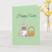 Happy Easter, dog Kaart (Gele Bloem)