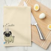 Happy Easter, dog Theedoek (Quarter Fold)