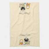 Happy Easter, dog Theedoek (Verticaal)