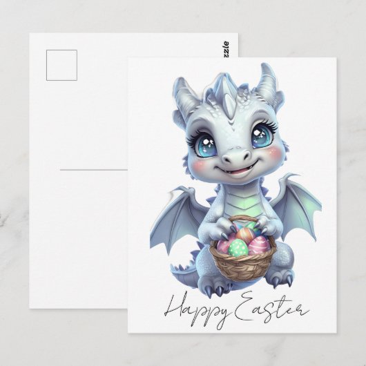 Happy Easter Dragon Postcard Briefkaart (Voorkant / Achterkant)