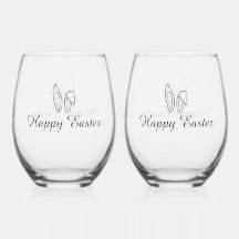 Happy Easter Drinkware Set - Stemloos wijnglas