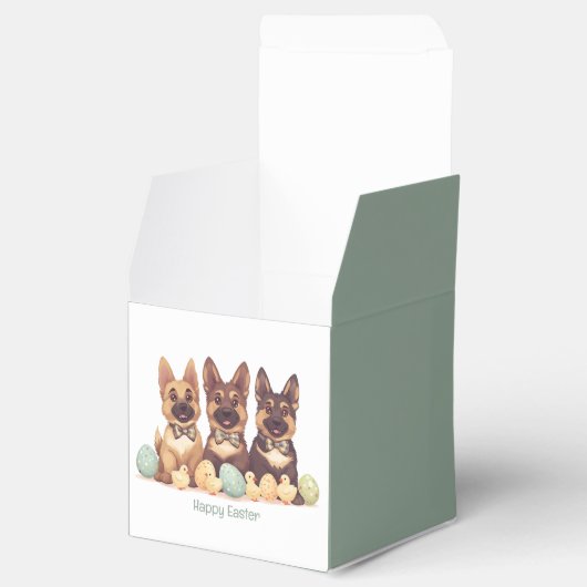 Happy Easter Duitse herdershonden Bedankdoosjes (Geopend)