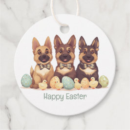 Happy Easter Duitse herdershonden Bedankjes Labels