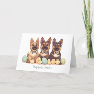 Happy Easter Duitse herdershonden Feestdagen Kaart