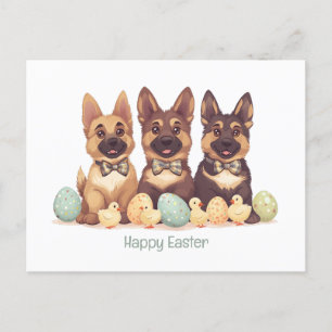 Happy Easter Duitse herdershonden Feestdagenkaart