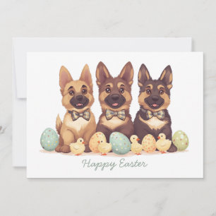Happy Easter Duitse herdershonden Feestdagenkaart