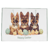 Happy Easter Duitse herdershonden Groot Cadeauzakje (Achterkant)