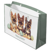 Happy Easter Duitse herdershonden Groot Cadeauzakje (Achterkant Gekanteld)
