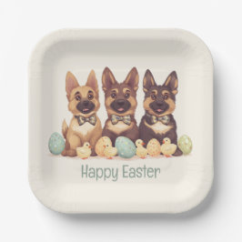 Happy Easter Duitse herdershonden Papieren Bordje
