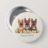 Happy Easter Duitse herdershonden Ronde Button 7,6 Cm (Voorkant /achterkant)
