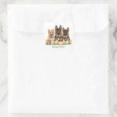 Happy Easter Duitse herdershonden Vierkante Sticker (Tas)