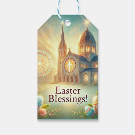 Happy Easter: een dag van liefde en lachen Cadeaulabel (Voorkant)