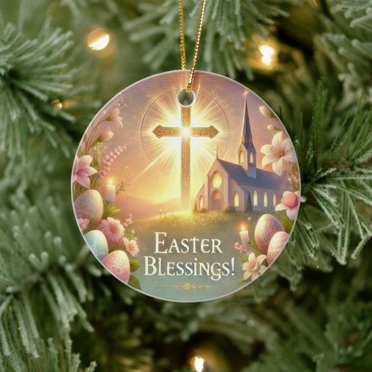 Happy Easter: een dag van liefde en lachen Keramisch Ornament (Boom)