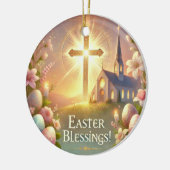 Happy Easter: een dag van liefde en lachen Keramisch Ornament (Links)